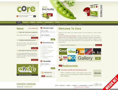 CSS DIV绿色植物免费网页模板_网页制作大宝库免费模板下载